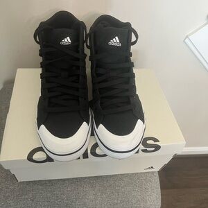 adidas Black Canvas High-Top Sneakers